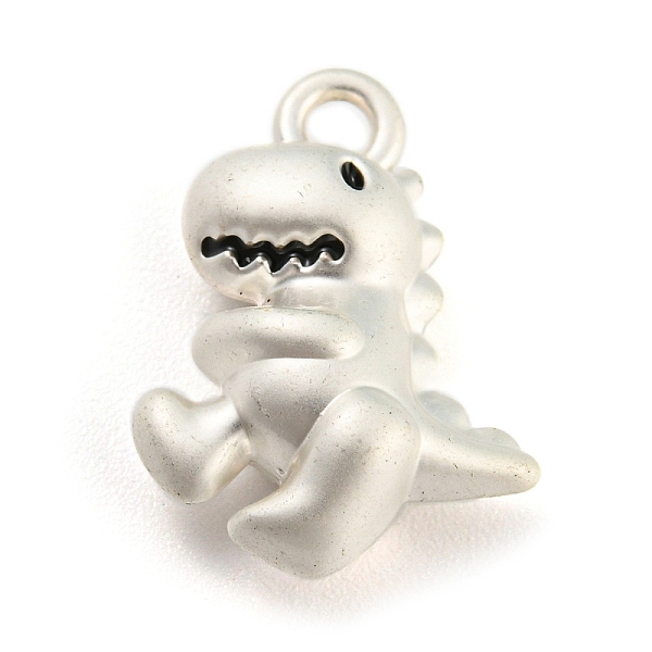 

PandaHall Alloy Enamel Pendants, Dinosaur Charm, Matte Silver Color, 16.5x12x5.5mm, Hole: 1.6mm Alloy+Enamel Dinosaur Black
