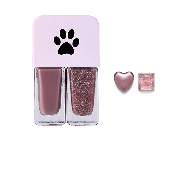 

PandaHall 12ml Two Tone Nail Polish, for Nail Art Design, Quick-drying, Nail Art Accessories, Rosy Brown, 60x36x18mm Carved Nail Gel