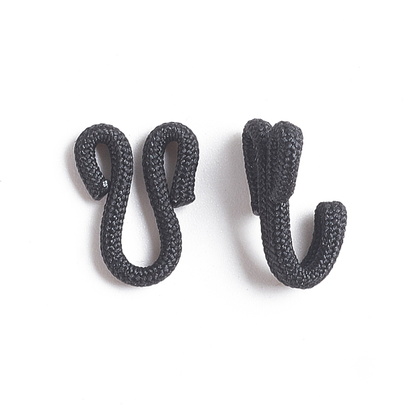 

PandaHall Cloth Clover Brass Buckles, Sewing Hooks and Eyes Closure, for Bra Clothing Trousers Skirt Sewing DIY Craft, Black...