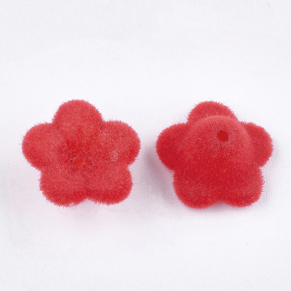 

PandaHall Flocky Acrylic Bead Caps, 5-Petal, Flower, Red, 12x12x7.5mm, Hole: 1mm Acrylic Red