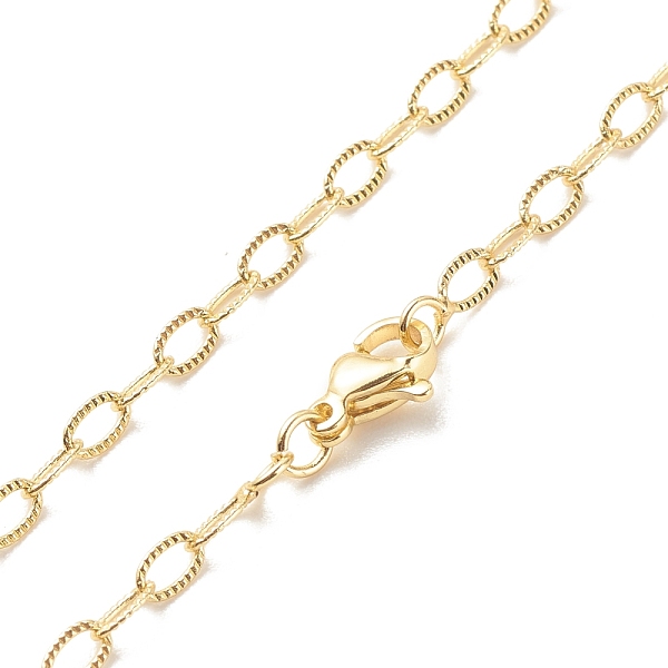 

PandaHall Brass Cable Chains Necklace for Women, Cadmium Free & Lead Free, Real 18K Gold Plated, 17.52 inch(44.5cm) Brass
