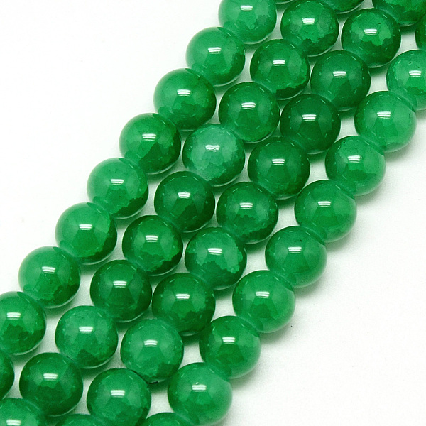 

PandaHall Baking Painted Crackle Glass Beads Strands, Round, Sea Green, 8mm, Hole: 1.3~1.6mm, about 100pcs/strand, 31.4 inch Glass Round...