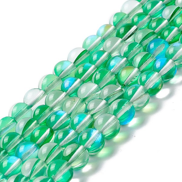

PandaHall Synthetic Moonstone Beads Strands, Round, Medium Spring Green, 8mm, Hole: 1mm, about 48pcs/strand, 14.57''~15.35''(37~39cm)...