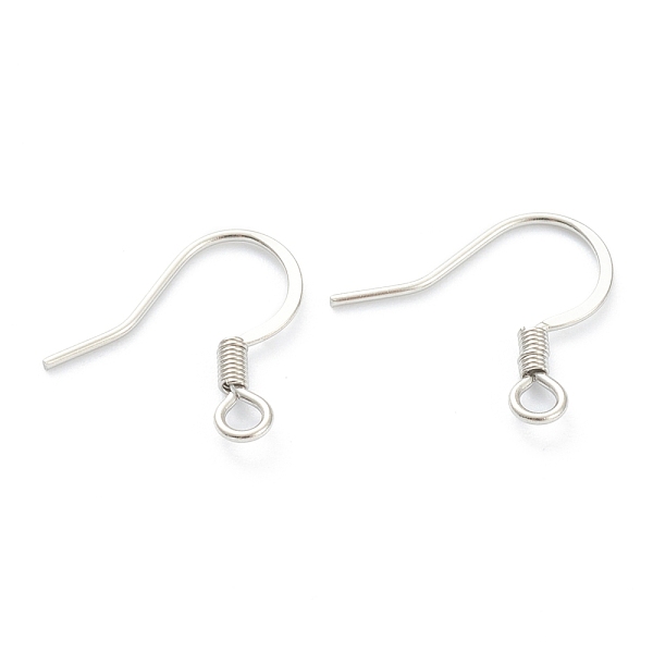 

PandaHall 316 Surgical Stainless Steel Earring Hooks, Ear Wire, with Horizontal Loop, Stainless Steel Color, 15mm, Hole: 2mm, Pin: 0.6mm 316...