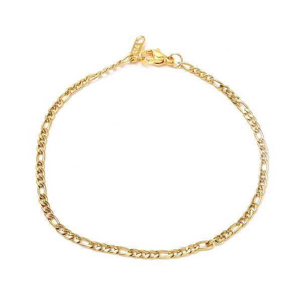 

PandaHall 304 Stainless Steel Figaro Chains Anklets, with 304 Stainless Steel Lobster Claw Clasps and Jump Rings, Golden, 9-1/4 inch...