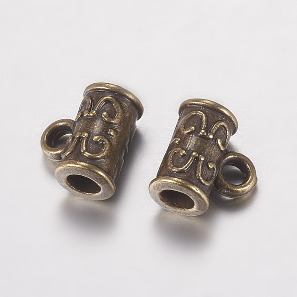 

PandaHall Alloy Tube Bails, Loop Bails, Cadmium Free & Lead Free, Column, Antique Bronze, 6.5x7x4mm, Hole: 1mm, Inner Diameter: 2mm Alloy...
