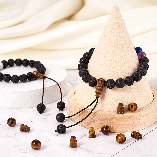 

PandaHall Natural Tiger Eye Buddhist Beads, 3 Hole Guru Beads, T-Drilled Beads, Buddha Jewelry Findings, Round: 8mm, Hole: 1~2mm, Cap: 8x6mm...