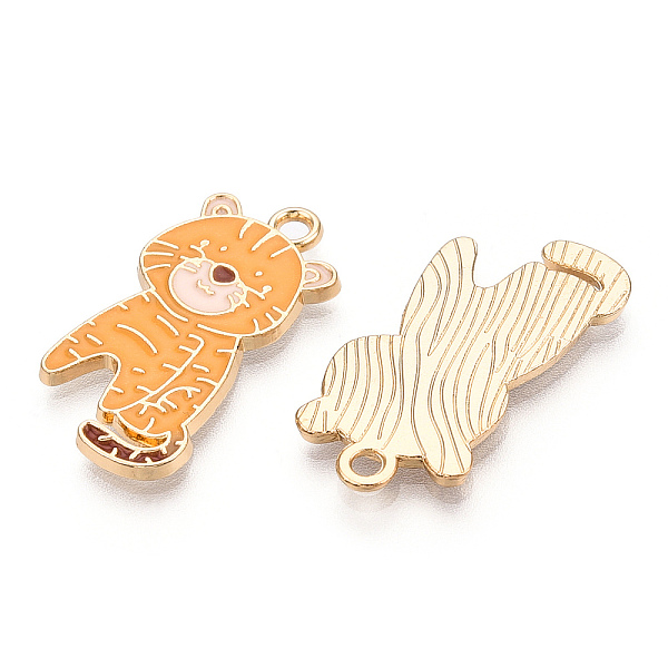 

PandaHall Light Gold Plated Alloy Enamel Pendants, Cadmium Free & Lead Free, Tiger, Orange, 24.5x12.5x1.5mm, Hole: 1.8mm Alloy+Enamel Tiger...