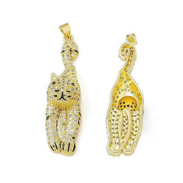 

PandaHall Rack Plating Brass Micro Pave Cubic Zirconia Pendants, Cadmium Free & Lead Free, Long-Lasting Plated, Key with Cat Charm, Real 18K..., Clear