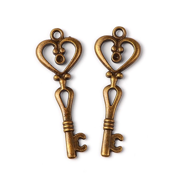 

PandaHall Tibetan Style Alloy Pendants, Key Alloy Pendants, Cadmium Free & Nickel Free & Lead Free, Antique Bronze, 42x14.5x2.5mm, Hole: 2mm...