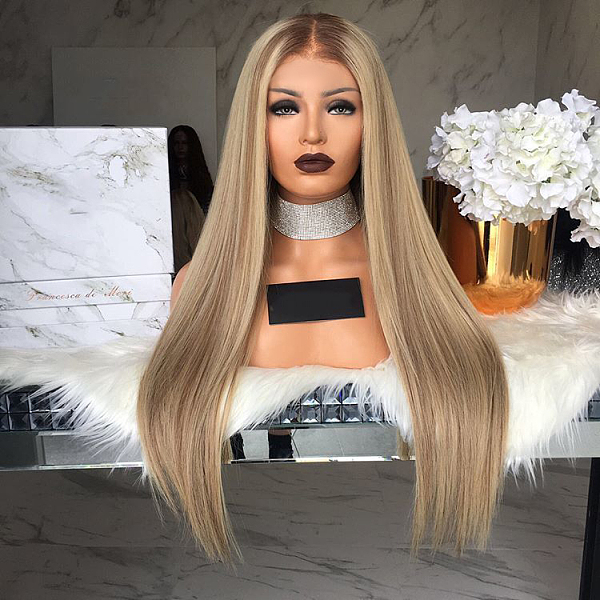 

PandaHall Fashion Ombre Ladies Wigs, Heat Resistant High Temperature Fiber, Long & Straight Hair, Blonde, 29.5 inch(42cm) High Temperature...