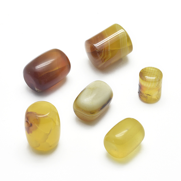 

PandaHall Natural Yellow Agate Beads, No Hole/Undrilled, Dyed & Heated, Mixed Shapes, 14~21x10~16mm Yellow Agate Mixed Shapes