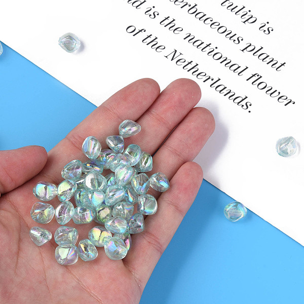 

PandaHall Transparent Acrylic Beads, AB Color Plated, Nuggets, Sky Blue, 10.5x10x8mm, Hole: 1.6mm, about 2300pcs/500g Acrylic Nuggets