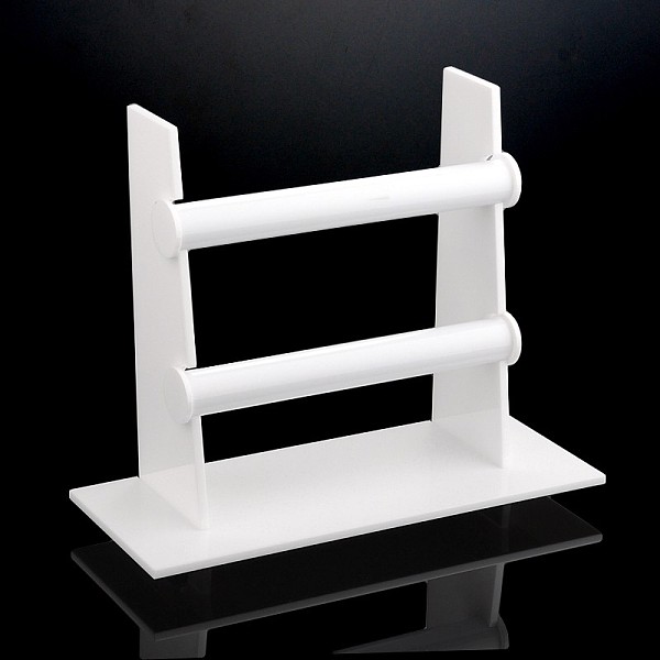 

PandaHall Organic Glass Bracelet Displays, with Acrylic, White, 270x110x227mm Plastic White
