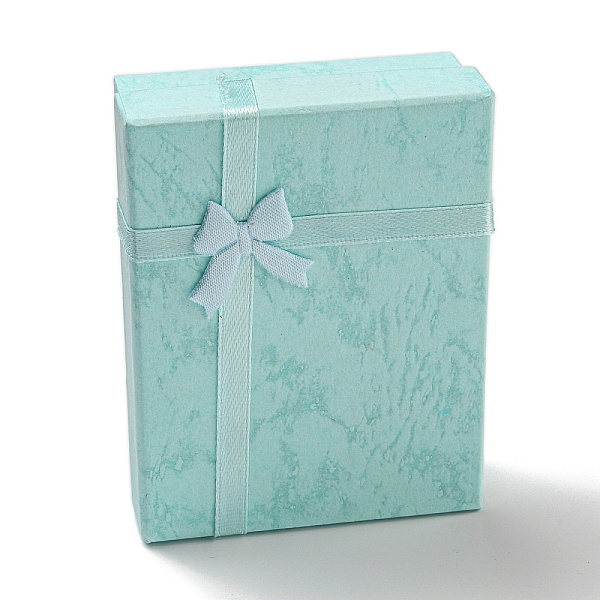 

PandaHall Cardboard Paper Necklace Boxes, Necklace Gift Case with Sponge Inside and Bowknot, Rectangle, Cyan, 9.15x7.15x3cm Paper Rectangle...