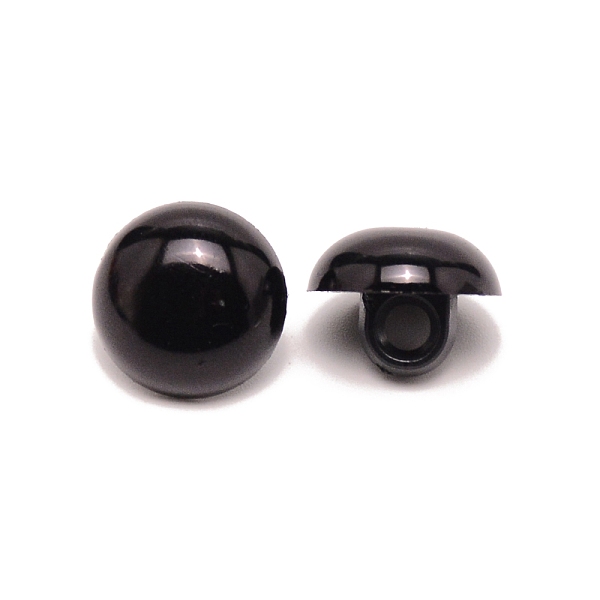 

PandaHall Craft Plastic Doll Eyes, Stuffed Toy Eyes, Mushroom, Black, 12x9.5mm, Hole: 3mm Plastic Half Round Black
