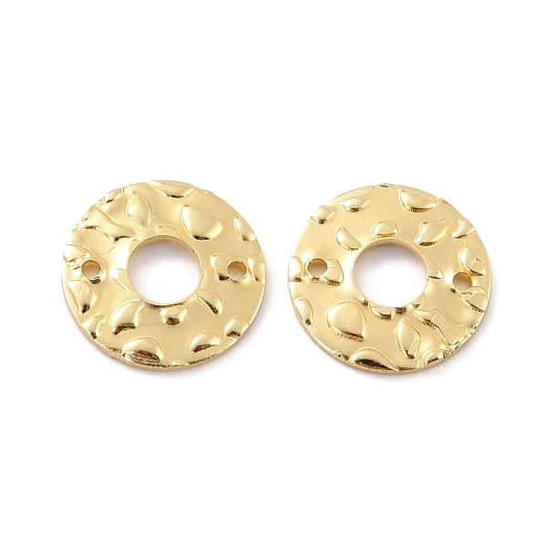 

PandaHall Eco-Friendly Brass Links Connectors, Cadmium Free & Lead Free, Donut/Pi Disc, Bumpy, Real 18K Gold Plated, 12.5x1.5mm, Hole: 1mm...