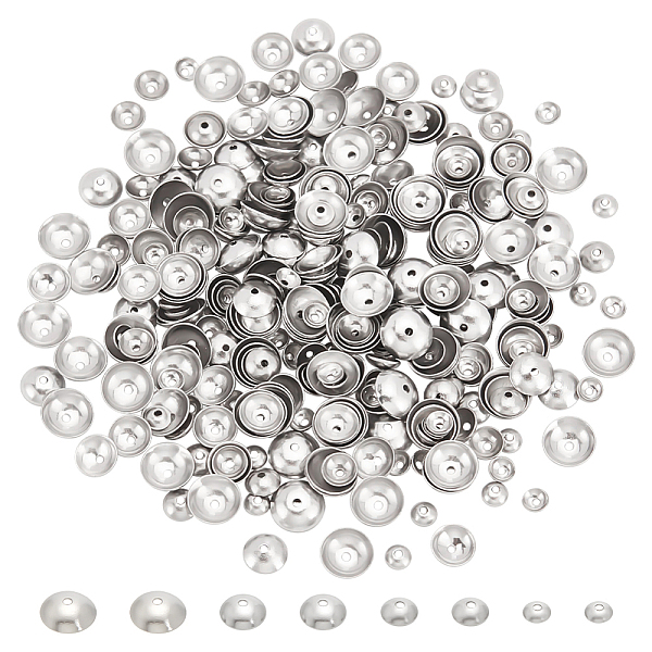 

PandaHall UNICRAFTALE about 400pcs 4 Size Flower Bead Caps, 3/4/5/6mm Surgical Steel Spacer End Caps, Bead Cap Spacers for Bracelet Necklace...