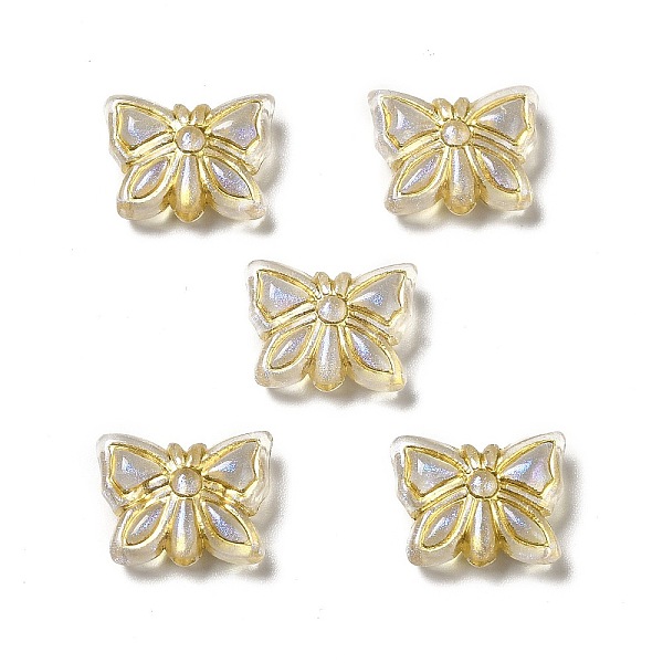 

PandaHall UV Plating Acrylic Beads, Golden Metal Enlaced, Butterfly, Clear, 11x14.5x5mm, Hole: 1.8mm, about 740pcs/500g Acrylic Butterfly...