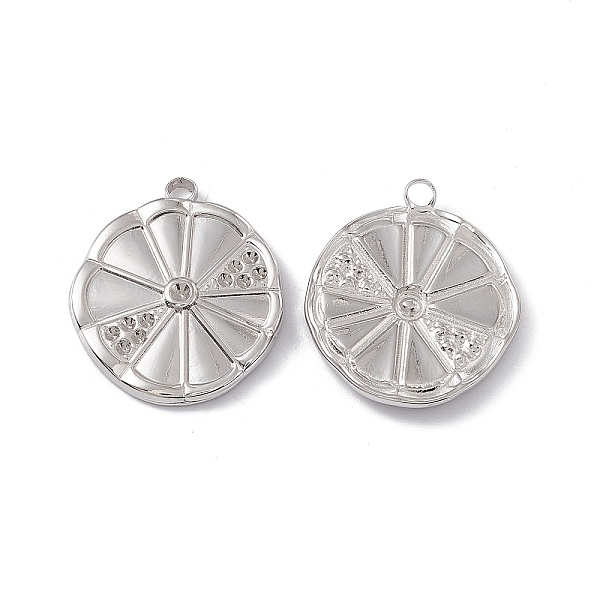 

PandaHall 304 Stainless Steel Pendant Rhinestone Settings, Flat Round with Orange Pattern, Stainless Steel Color, Fit for 1.5mm and 1.2mm...