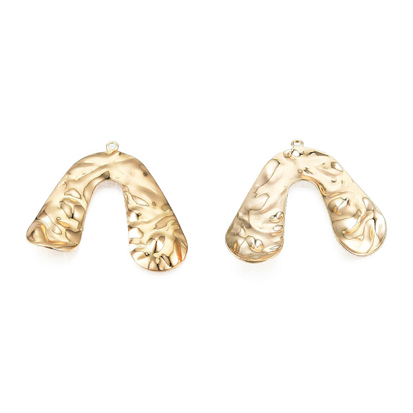 

PandaHall Eco-Friendly Iron Pendants, Cadmium Free & Lead Free, Arch, Light Gold, 28.5x30.5x3mm, Hole: 1.2mm Iron Arch