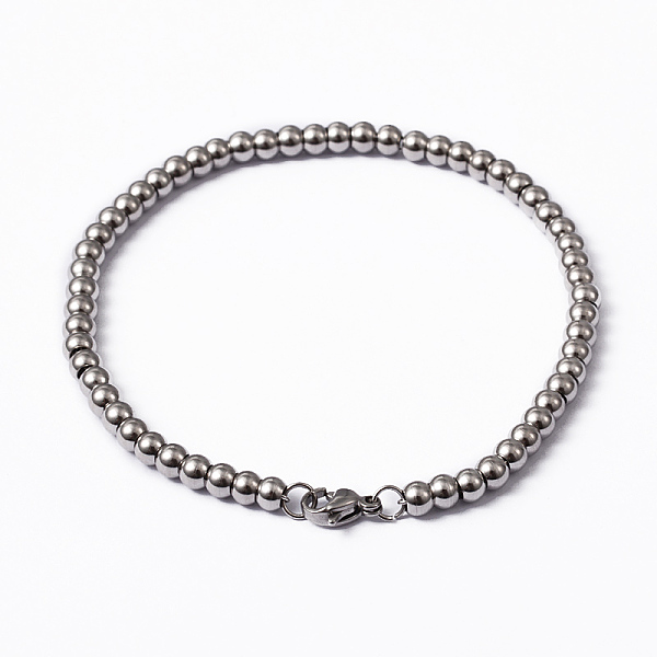 

PandaHall 304 Stainless Steel Ball Chain Bracelets, with Lobster Claw Clasps, Stainless Steel Color, 7-1/2 inch(190mm) 304 Stainless Steel