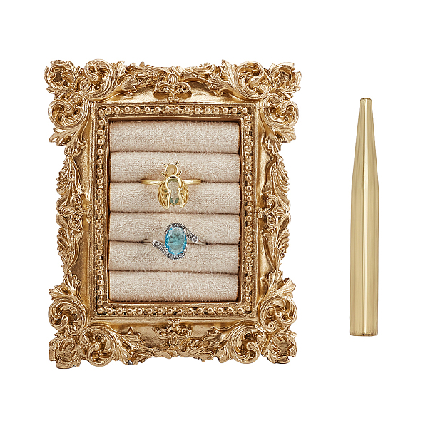 Resin & Velvet Photo Frame Ring Display Stands