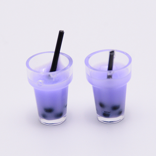 

PandaHall Plastic Resin Pendants, Bubble Tea Shape, Dark Violet, 26x13mm, Hole: 1.4mm Plastic Food