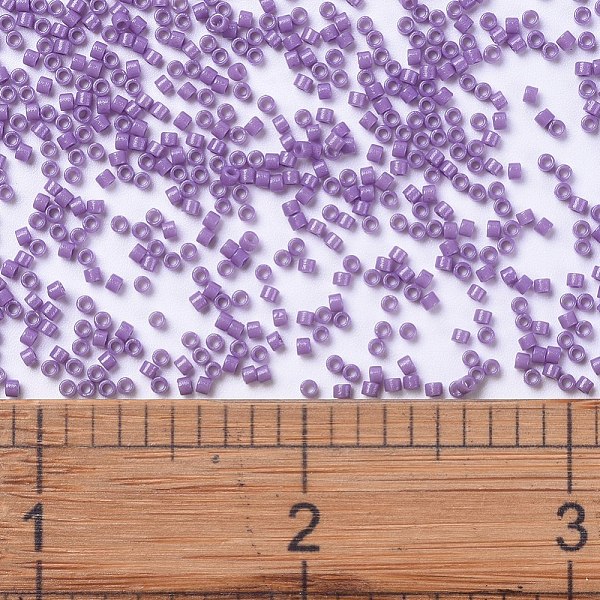

PandaHall MIYUKI Delica Beads, Cylinder, Japanese Seed Beads, 11/0, (DB2139) Duracoat Dyed Opaque Dark Orchid, 1.3x1.6mm, Hole: 0.8mm, about..., Purple
