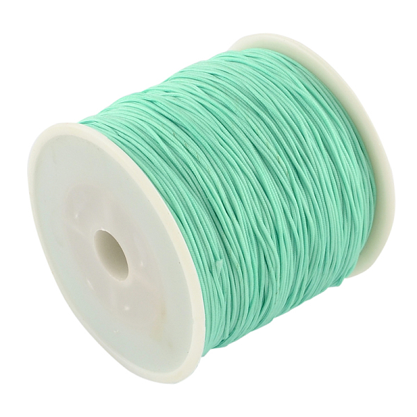 

PandaHall Braided Nylon Thread, Chinese Knotting Cord Beading Cord for Beading Jewelry Making, Aquamarine, 0.8mm, about 100yards/roll Nylon..., Green