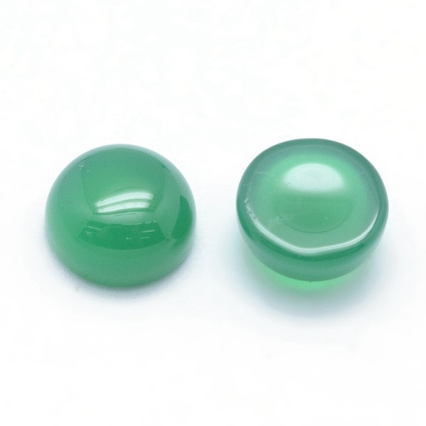 

PandaHall Natural Green Onyx Agate Cabochons, Grade A, Half Round, 10x4~5mm Green Onyx Agate Half Round
