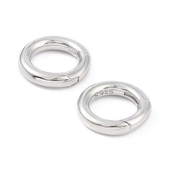 925 пружинное кольцо с родиевым покрытием из стерлингового серебра