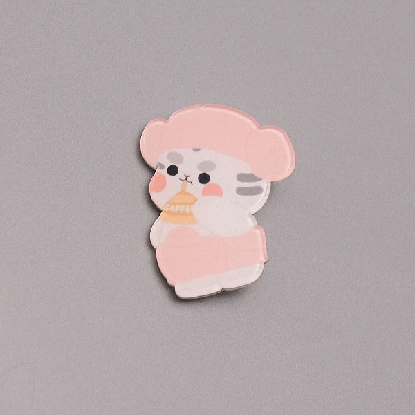 

PandaHall Coffee Tiger Chinese Zodiac Brooch Pin, Cute Animal Acrylic Lapel Pin for Backpack Clothes, White, Pink, 31x24x7mm Acrylic 12...