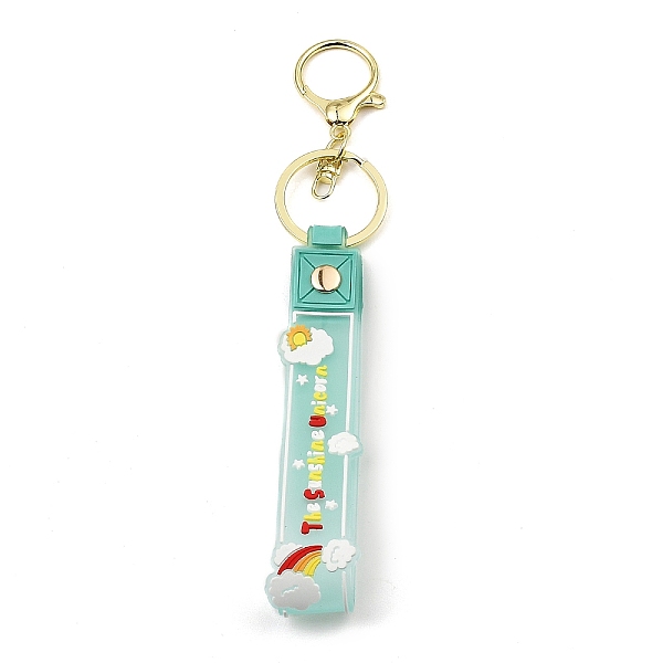 

PandaHall Cloud PVC Rope Keychains, with Zinc Alloy Finding, for Bag Quicksand Bottle Pendant Decoration, Turquoise, 17.5cm Alloy Cloud..., Green