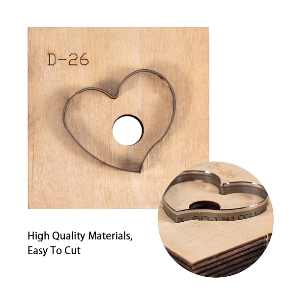 

PandaHall Wood Cutting Dies, with Steel, for DIY Scrapbooking/Photo Album, Decorative Embossing DIY Paper Card, Heart, 10x10x2.4cm, Heart...