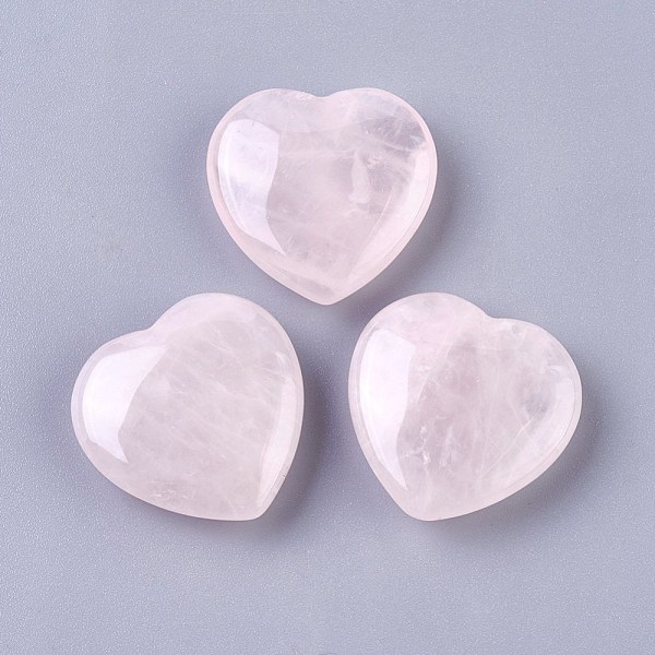 

PandaHall Natural Rose Quartz Cabochons, Heart, 25x25x7.5~11mm Rose Quartz Heart