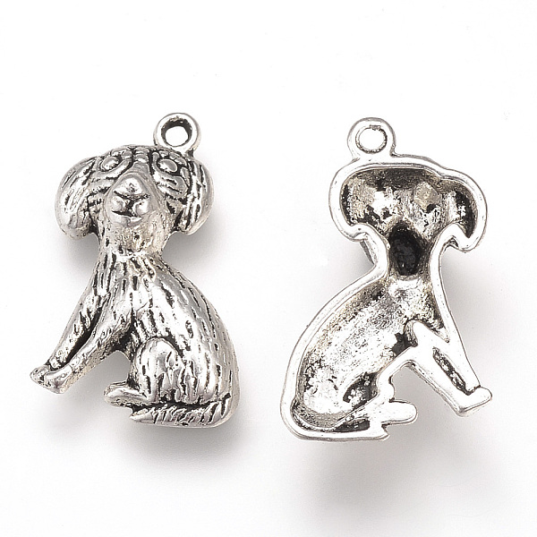 

PandaHall Tibetan Style Alloy Puppy Pendants, Cadmium Free & Lead Free, Dog Charms, Antique Silver, 22.5x14x6mm, Hole: 1.5mm, about...