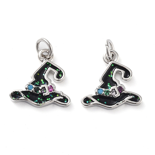 

PandaHall Rack Plating Brass Micro Pave Colorful Grade AAA Cubic Zirconia Pendants, with Enamel and Jump Ring, Long-Lasting Plated, Cadmium..., Multicolor