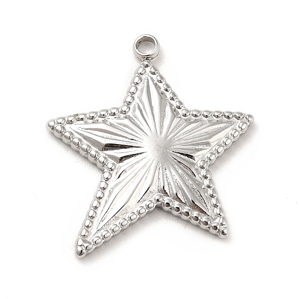 

PandaHall 304 Stainless Steel Pendants, Star Charms, Stainless Steel Color, 19.5x18x2mm, Hole: 1.5mm 304 Stainless Steel Star