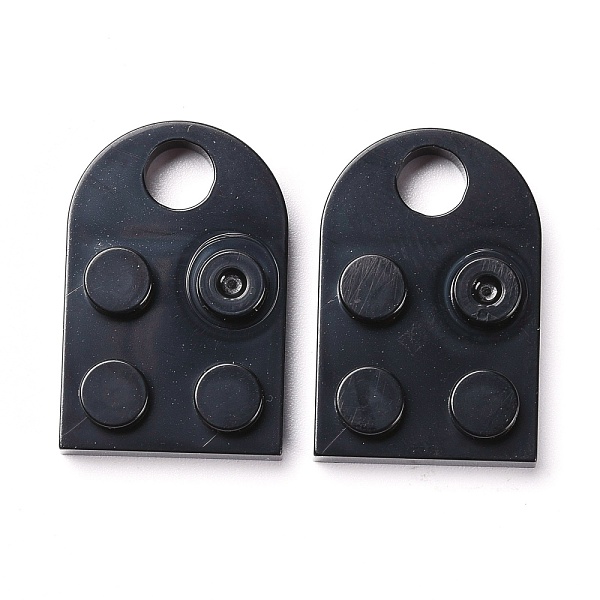 

PandaHall Resin Pendants, Building Blocks Charms, Half Oval, Black, 23.5x15.5x5mm, Hole: 5mm Resin Oval Black