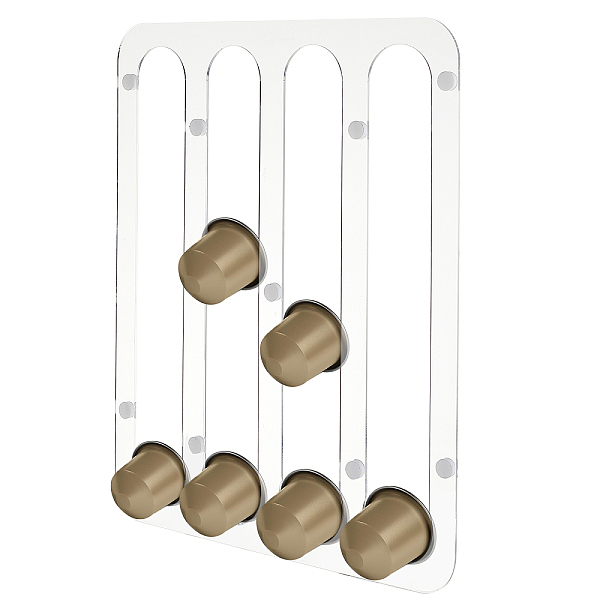 PandaHall BENECREAT Coffee Capsule Holder K Cup Coffee Pod Holder, Self-Adhesive Acrylic Coffee Pod Organizer Mounted on Walls or Under...