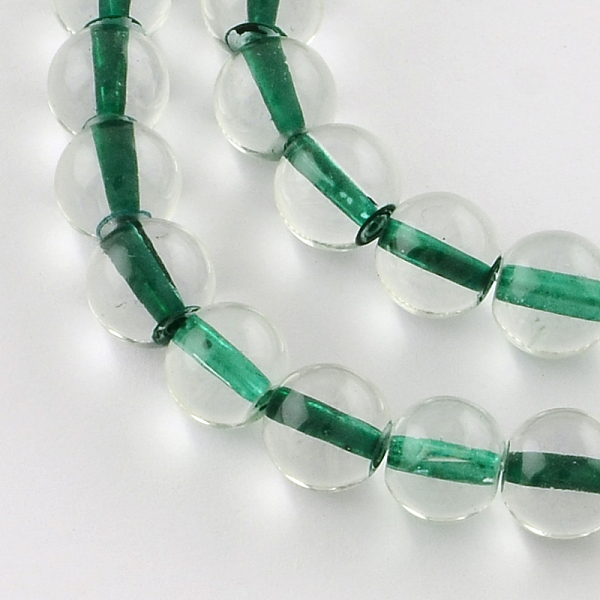 

PandaHall Color Inside Spray Painted Glass Bead Strands, Round, Sea Green, 10mm, Hole: 1.3~1.6mm, about 82pcs/strand, 32.2 inch Glass Round...