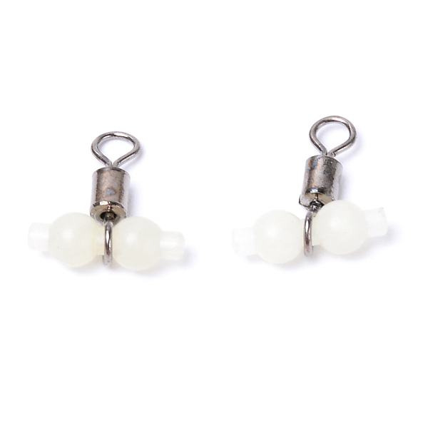

PandaHall Luminous 304 Stainless Steel Fishing Rolling Swivels, with Gourd Shape Beads, for Freshwater Saltwater Fishing, White, 13.5x13x4mm...