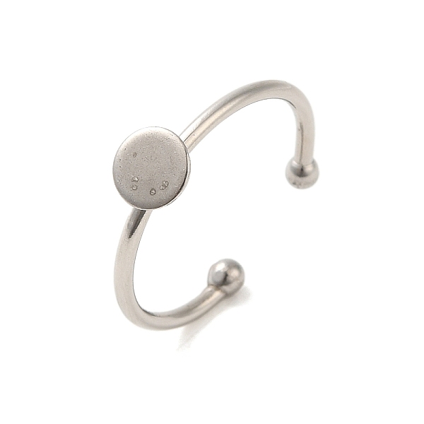 

PandaHall 304 Stainless Steel Pad Ring Settings, with 201 Stainless Steel Tray, Stainless Steel Color, Tray: 6mm, Adjustable 304 Stainless...