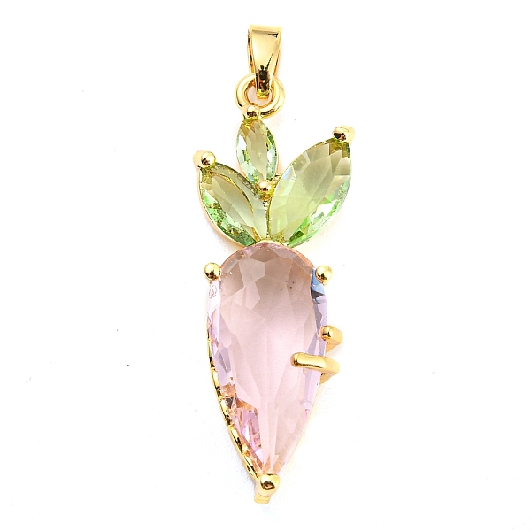 

PandaHall Brass Pave Cubic Zirconia Pendants, Real 14K Gold Plated, Carrot, Green Yellow, 34x12x6mm, Hole: 3mm Brass+Cubic Zirconia Carrot