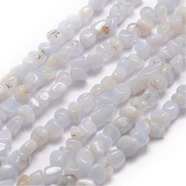

PandaHall Natural Blue Lace Agate Beads Strands, Chip, 3~5x3~5x3~8mm, Hole: 1mm, about 85~90pcs/strand, 15.7 inch(40cm) Blue Lace Agate Chip..., Purple