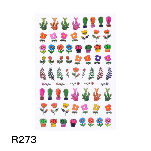 

PandaHall Nail Art Stickers, Self-adhesive, For Nail Tips Decorations, Plant Pattern, Colorful, 9.5x6.5cm Paper Flower