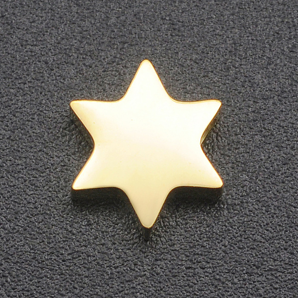 PandaHall 201 Stainless Steel Charms, for Simple Necklaces Making, Stamping Blank Tag, Laser Cut, for Jewish, Hexagram/Star of David, Golden...