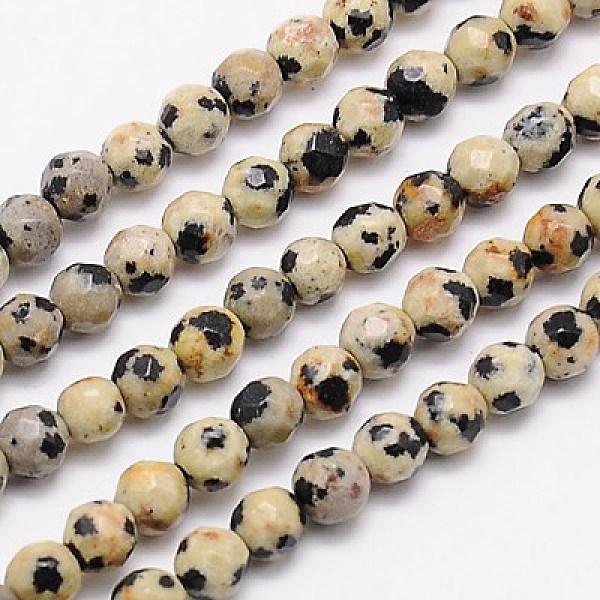 Natural Dalmation Jasper Beads Strands