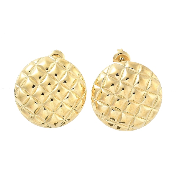 

PandaHall 304 Stainless Steel Stud Earrings, Flat Round, Real 14K Gold Plated, 24mm 304 Stainless Steel Flat Round